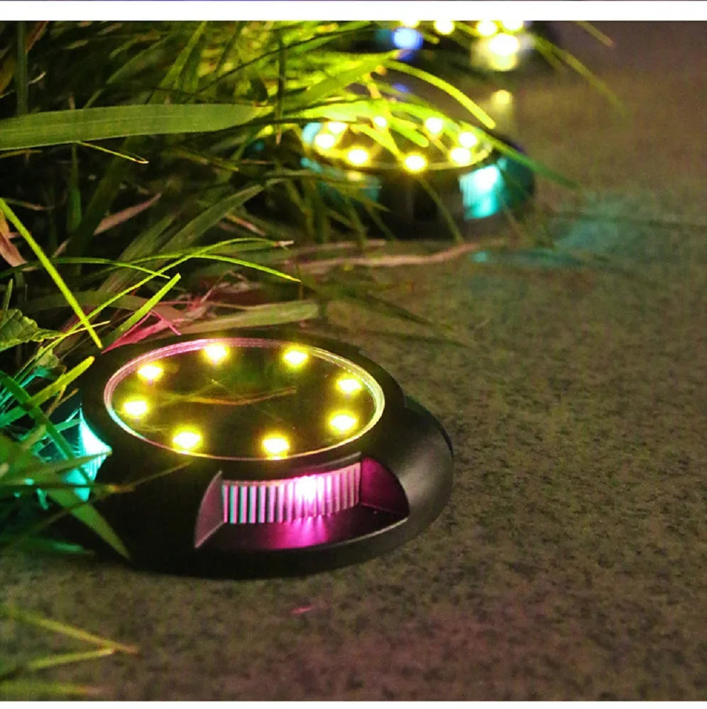 12LED Solar Ondergrondse Verlichting Circulair Buiten Tuin Solar Ondergrondse Verlichting Dekverlichting Begraven Solar Verlichting Tuindecoratie