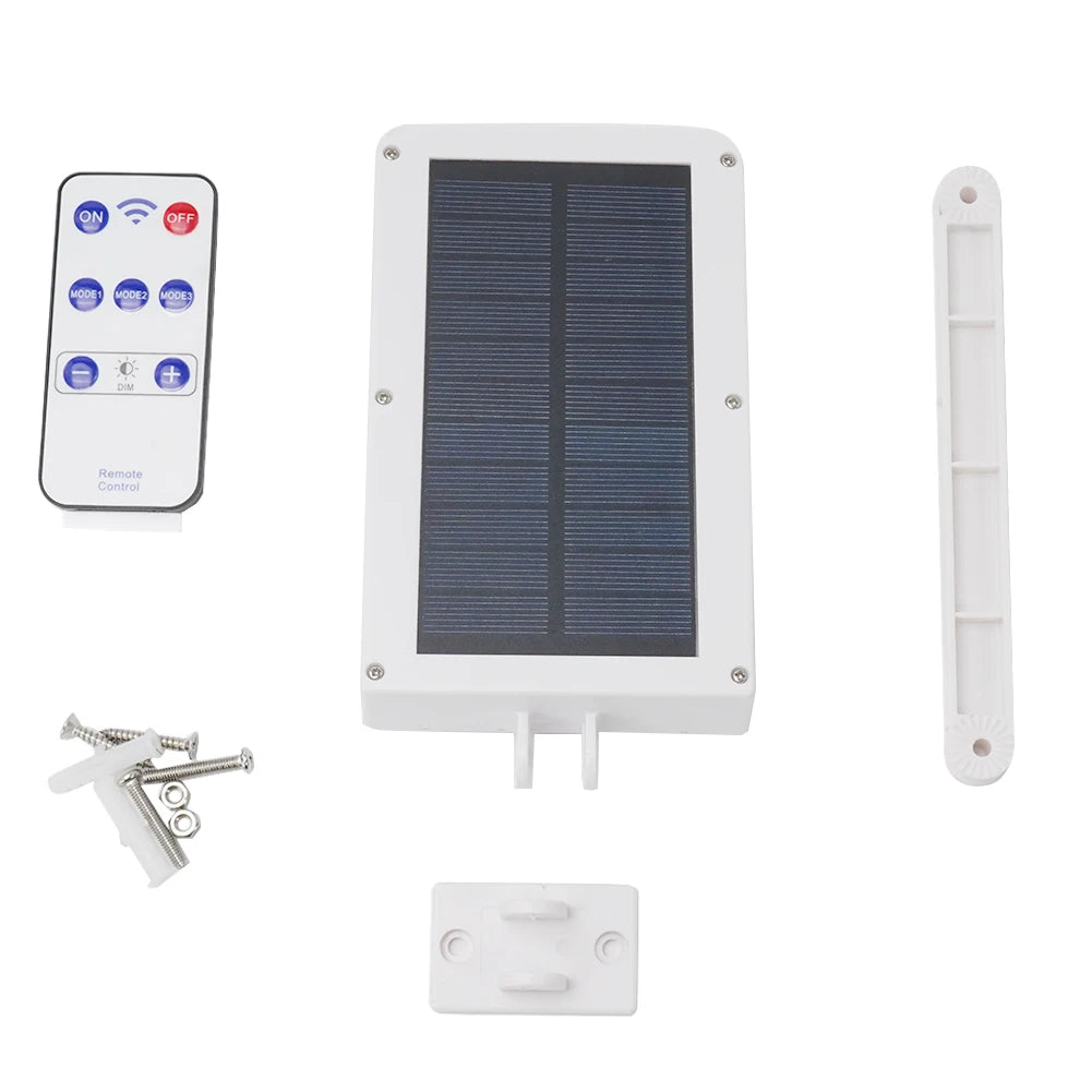 48 LED-straatverlichting op zonne-energie met PIR-bewegingssensor, tuinbeveiligingslamp, waterdichte wandlampen voor buiten