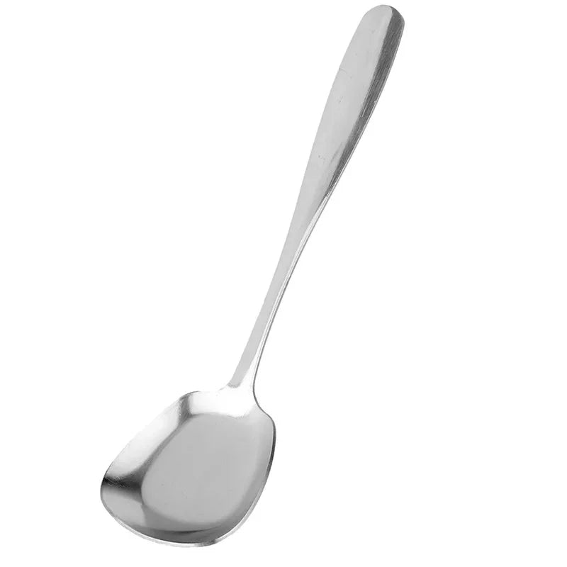 1/2PCS Thicken Long Handle Spoon Stainless Steel Soup Scoop Rice Hot Pot Round Head Spoon Home Kitchen Tableware Cooking Utensil