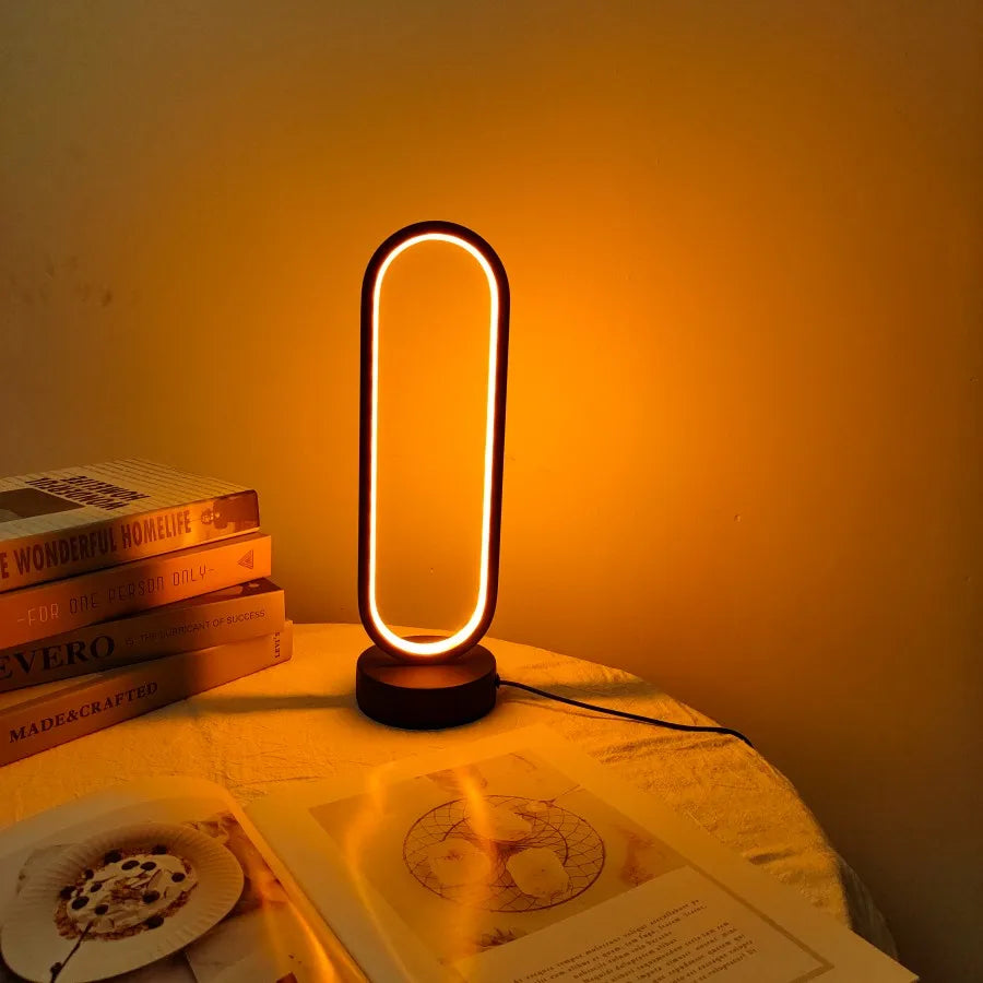 1 ST Lamp slaapkamer Ringlamp Woonkamer Driekleurige Dimbare Bedlamp LED Nachtlampje