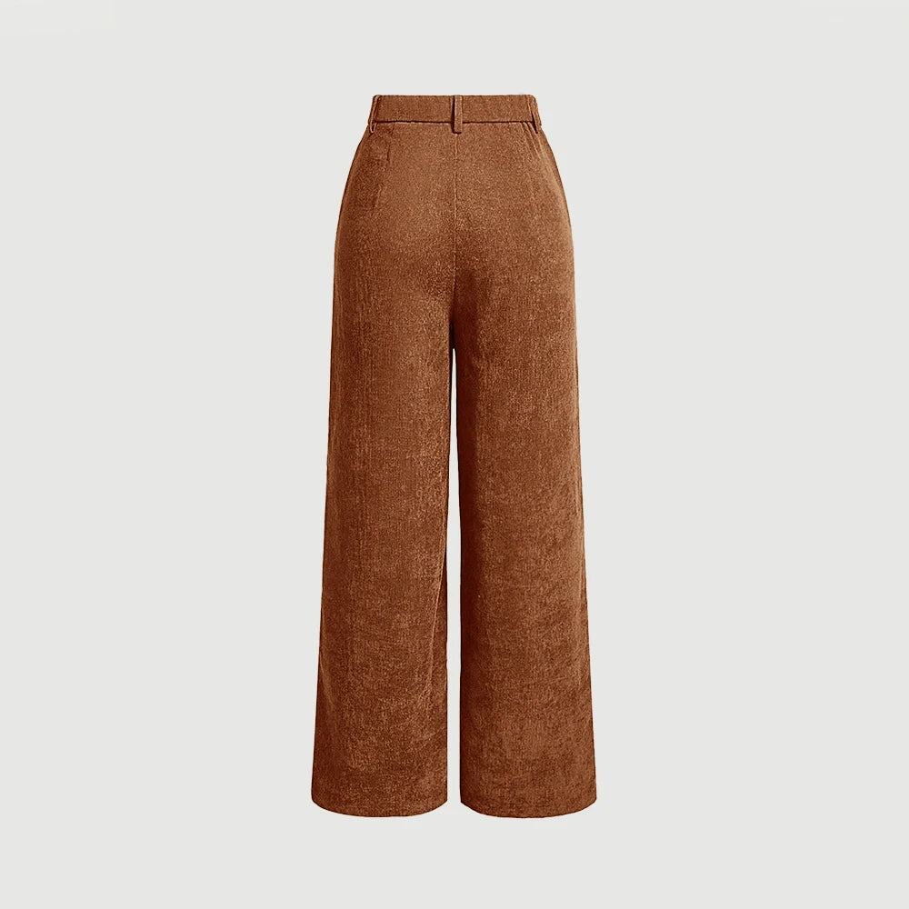 Women's High Waist Casual Pants Retro Vintage Pocket Full Length All Season Multi-Occasion Trousers