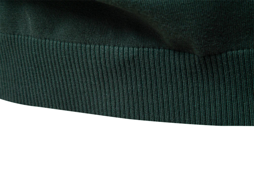 Men's Quarter Zip Cotton Pullover Sweaters Solid Colour Casual Social Knitted Mock Neck Polo Sweaters for Men