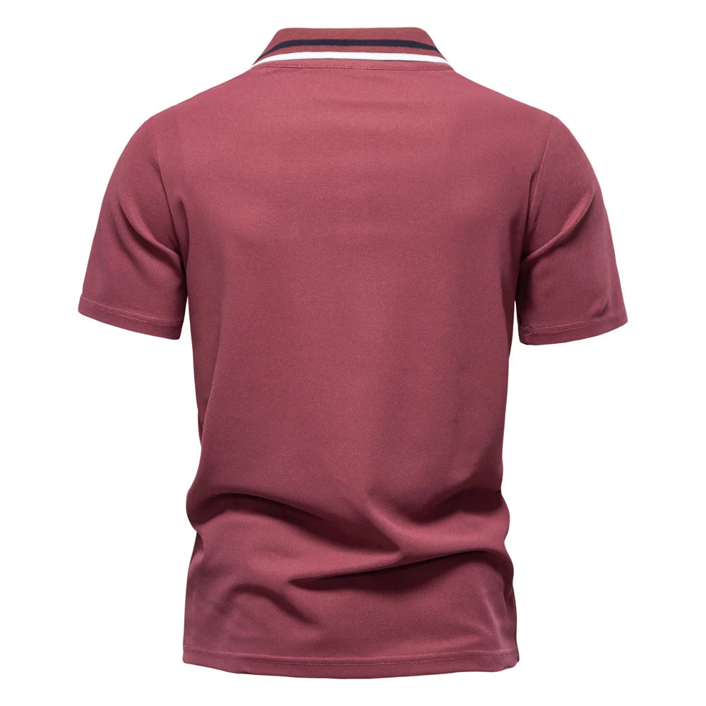 2025 Men's Polos Solid Color Classic Polo Shirt Men Short Sleeve Top Quality Casual Business Social Polo Men With Pocket