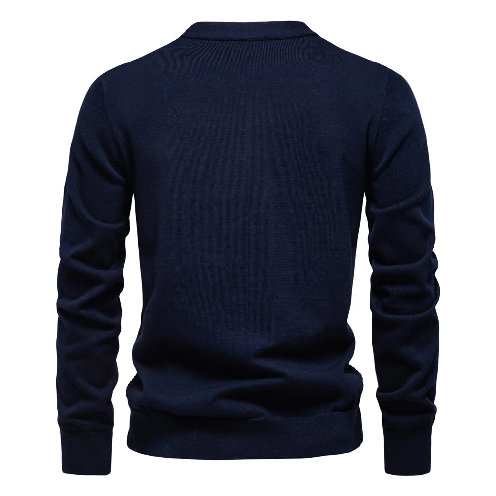 Men's V-Neck Button Up Cotton Cardigan Sweaters Casual Social Knitted Sweater Cardigans for Men