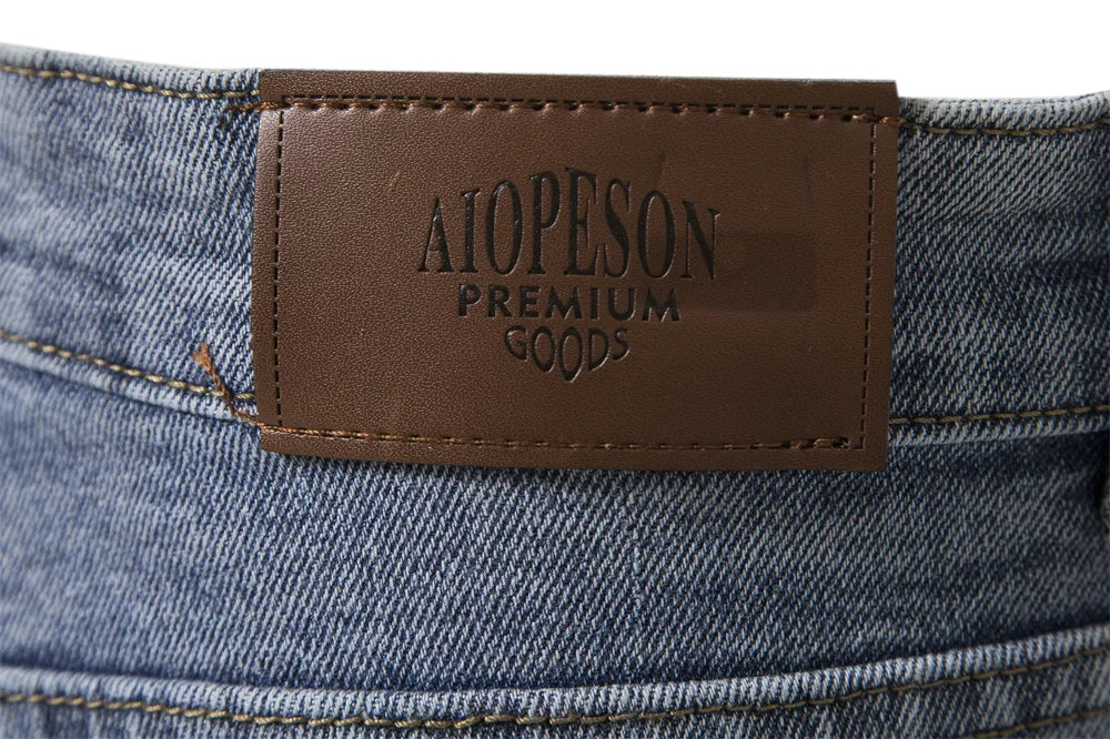 Men's Autumn Denim Jeans Pants Slim Fit Straight Quality Cotton Jeans Business Casual Denim Pants For Men