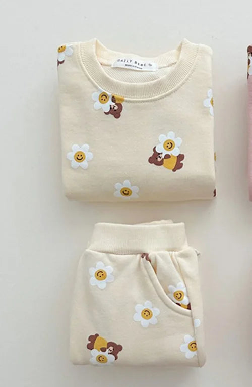 Herfst babykledingset, meisjes hoodiepak, jongens sweatshirts en broeken voor kinderen van 0-3 jaar, unisex