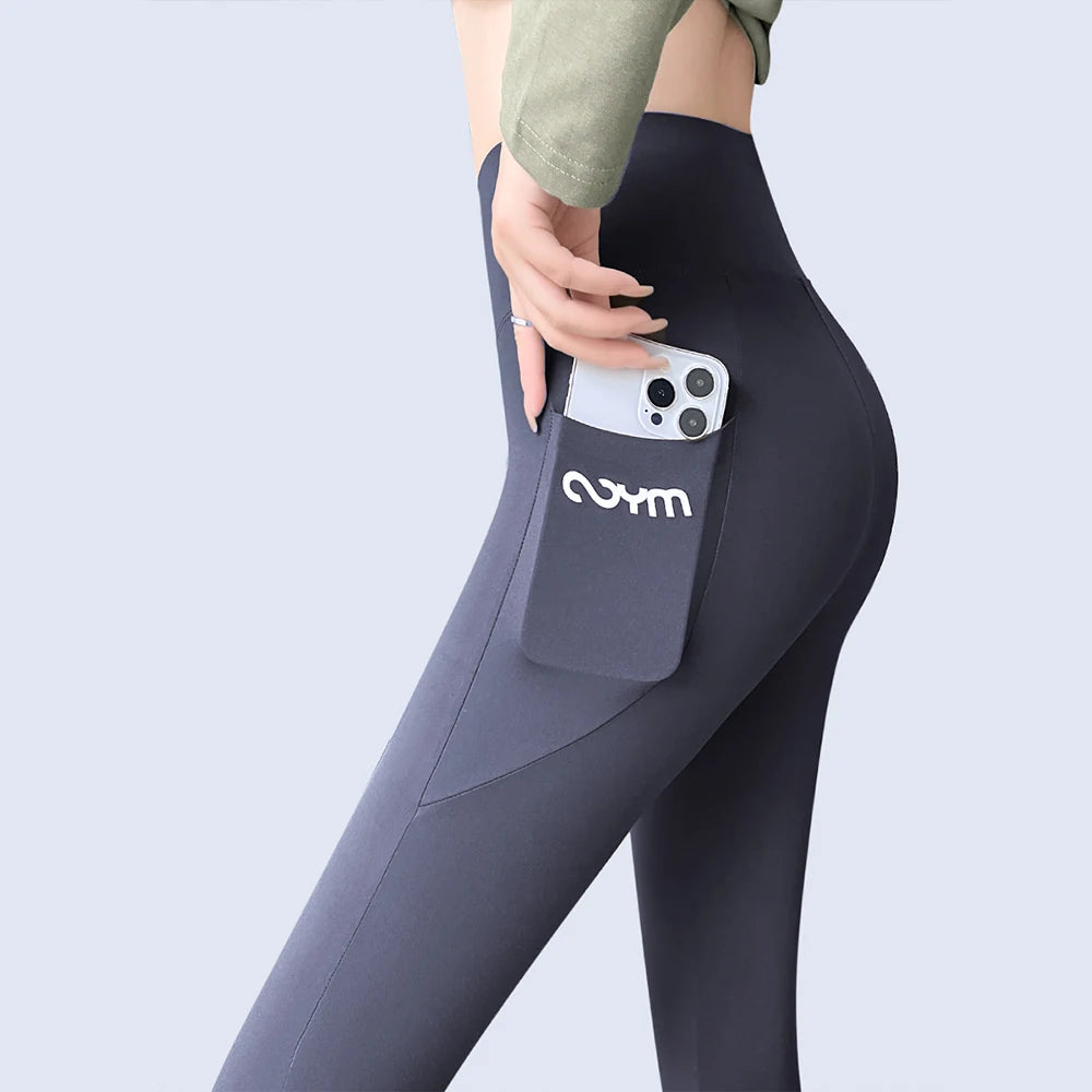 Autumn Winter Women's Leggings High Waist Letter Print Butt Lift Athletic Fitting Slim Basics Pants