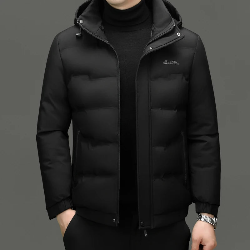 Men's Top Grade Designer Winter Brand Parka Jacket Casual Fashion Windbreaker Hooded Thick Bubble Male Coats