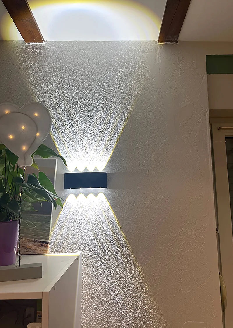 Aluminium LED wandlamp waterdicht IP65 buitenverlichting voor in de tuin 8W 12W binnenwandlamp voor slaapkamer woonkamer trapverlichting