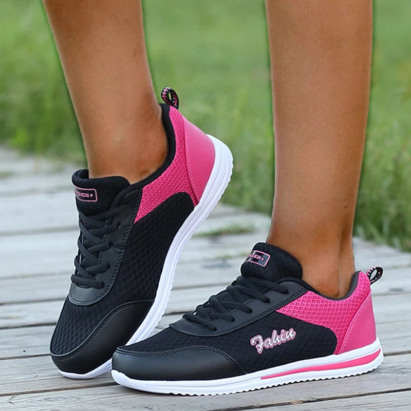 Women's Sneakers 2025 New Fashion Flat Women's Shoes Vulcanized Casual Sneaker Woman Lace Up Women Sneakers Tenis Feminino