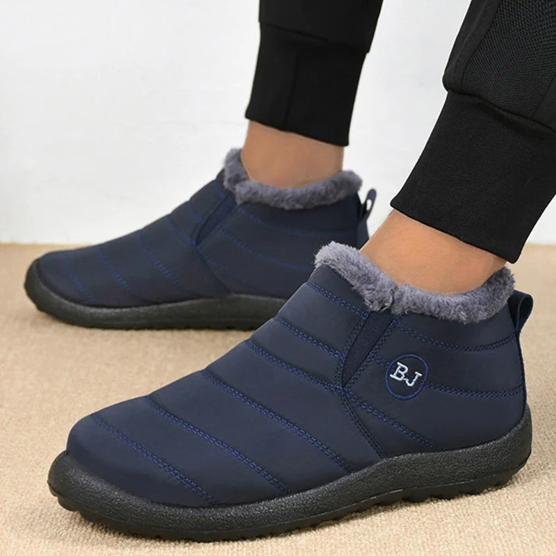 Unisex Snow Warm Boots Slip-On Winter Shoes Fashion Shoes Waterproof Ankle Work Boots For Men & Women