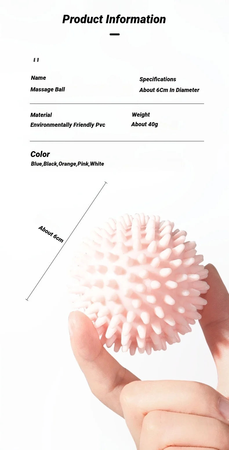 6CM Sportmassagebal Myofasciale Release Massager Stekelige Diepe Weefsel Triggerpoint Spierherstel Pijnverlichting Duurzame Egel