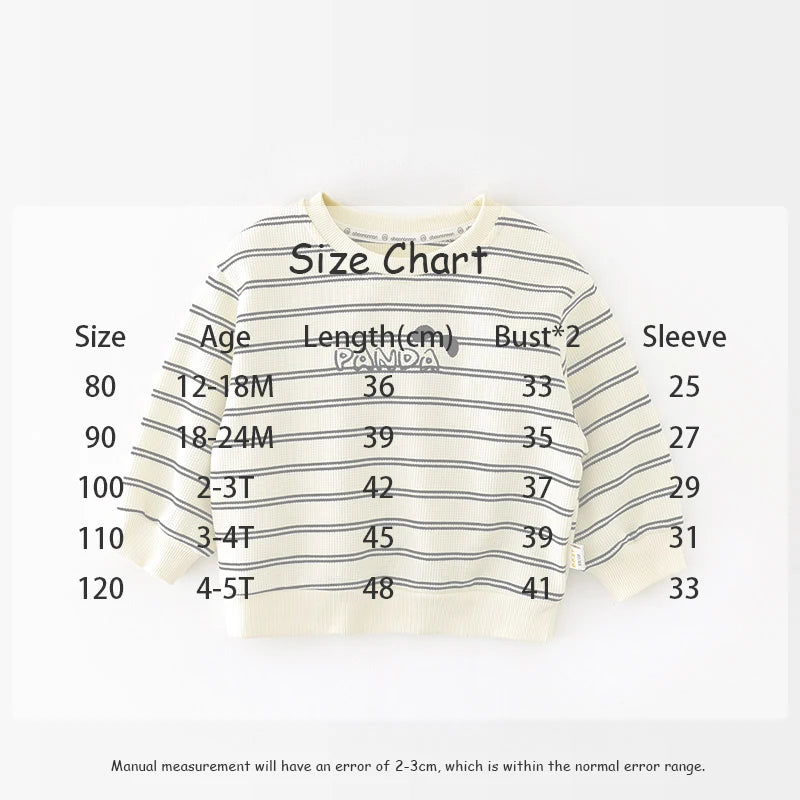 New Spring Kids Hoodie Children Cute Waffle Stripe Sweatshirt Girls Boys Thin Casual Design Pullover Shirt 1-5Y Unisex