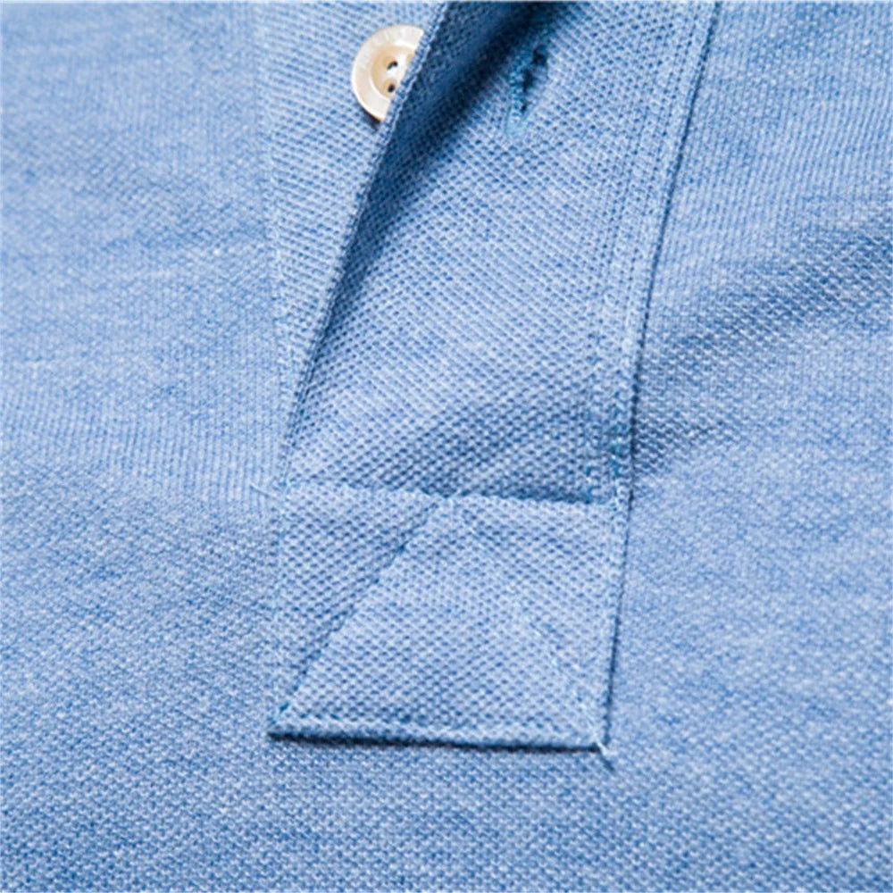 Men's Cotton Polos Solid Colour Classic Polo Shirt Men Short Sleeve Top Quality Casual, Business, & Social Polo Shirt