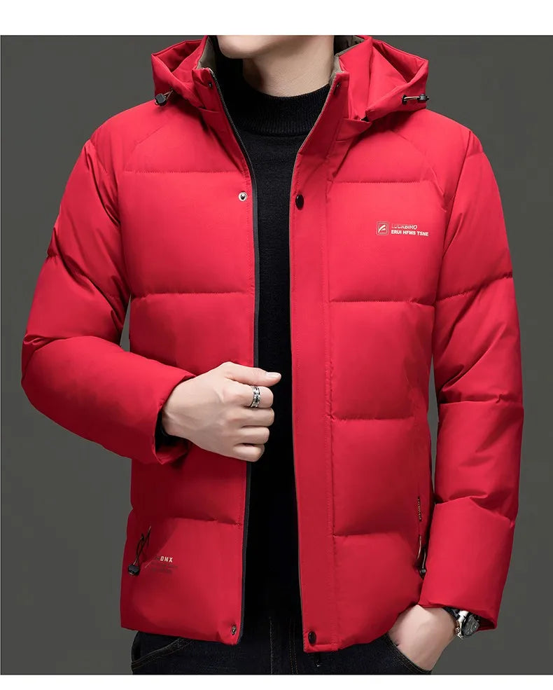 Men's Top Grade Designer Brand, Parka Jacket Cropped Thick Casual Fashion, Hooded Windbreaker, and Quilted Bubble Male Coats