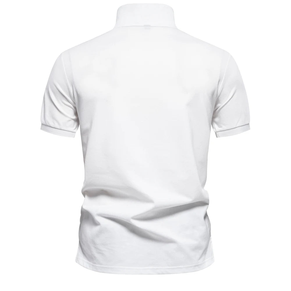 Men's Short Sleeve Polo Shirt, Gradient Printed, Cotton Blend, Summer Fashion, New Design