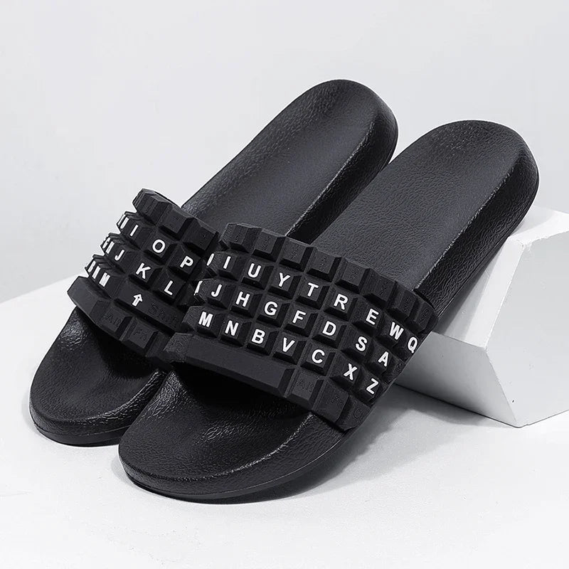 Luxury Men Personality Walking Slippers Over Size 37-48 Mens Leisure Indoor Sandals Outdoor Beach Water Slides Youth Slides