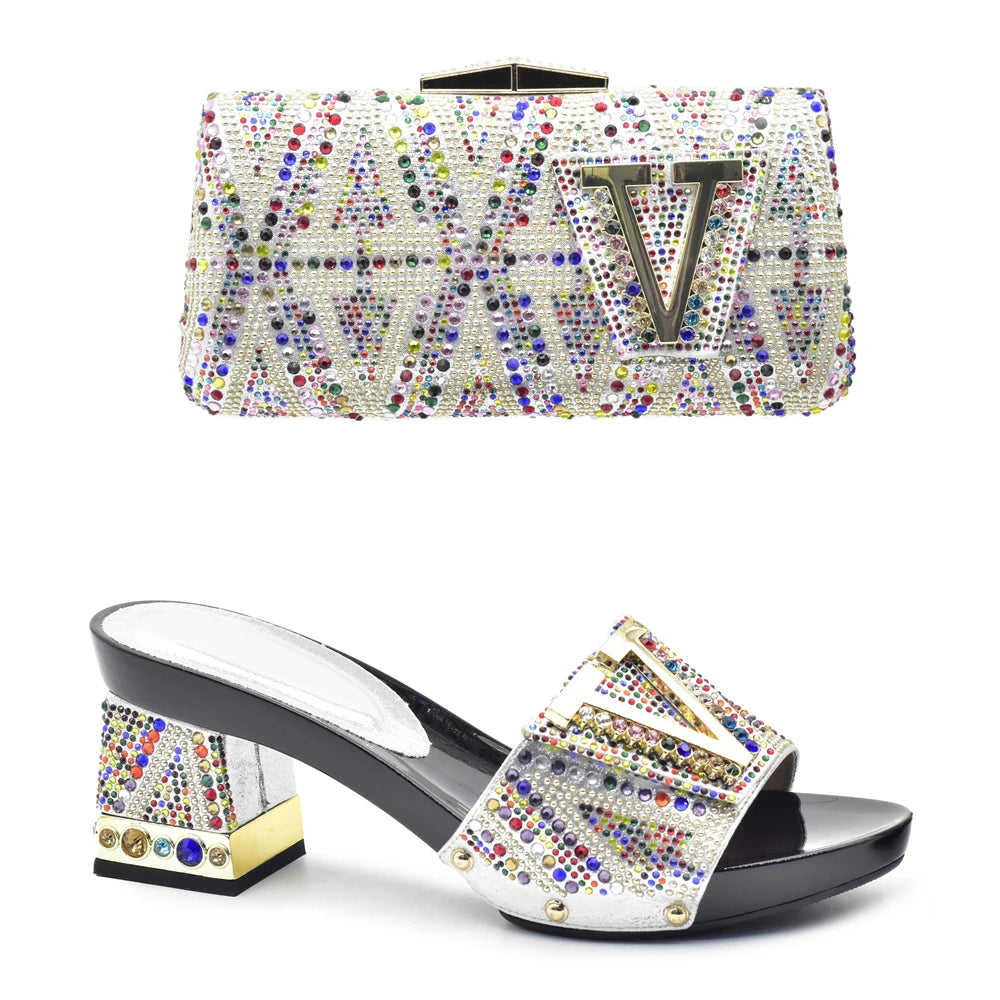 Italian Shoes with Matching Bags for Wedding Italy Shoe and Bag Set In New 2025 Nigerian Shoes and Matching Bags