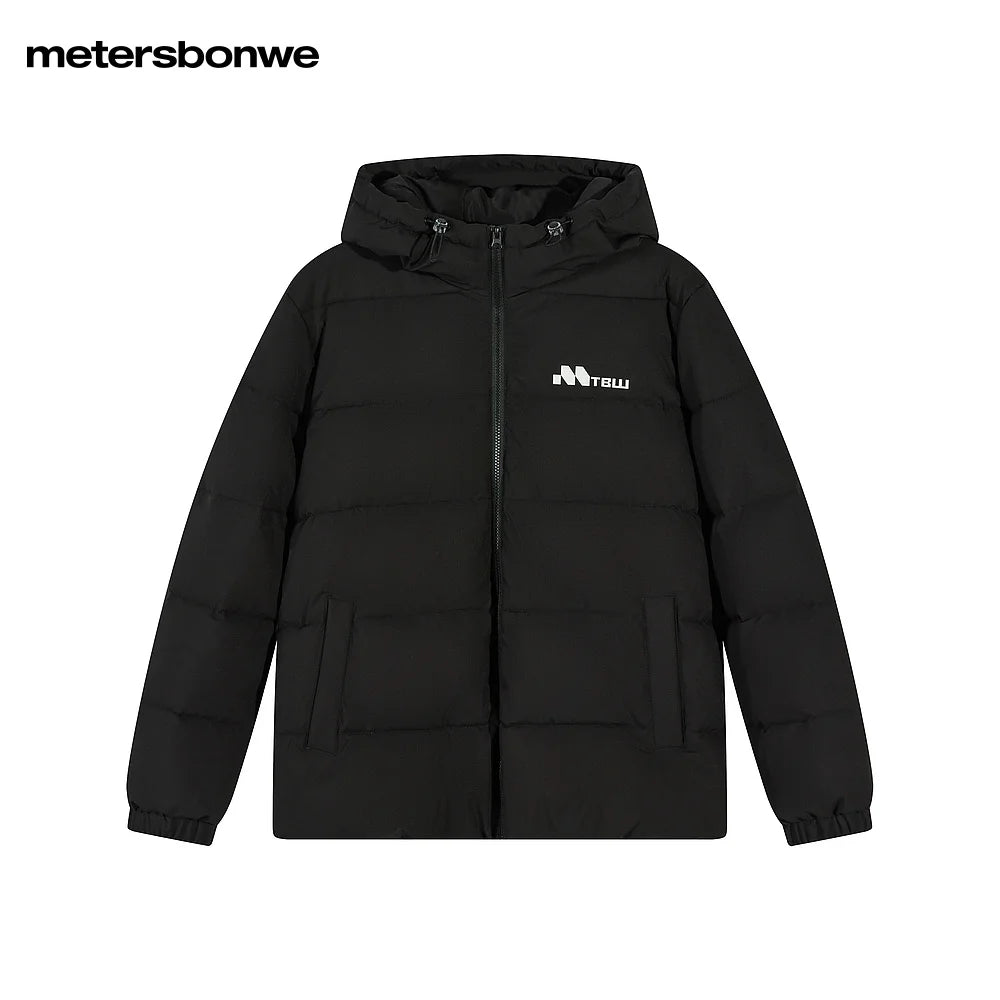 Unisex Winter Hooded Soft Cotton Padded Coat, Drawstring Warm Outerwear Jacket For Men & Women