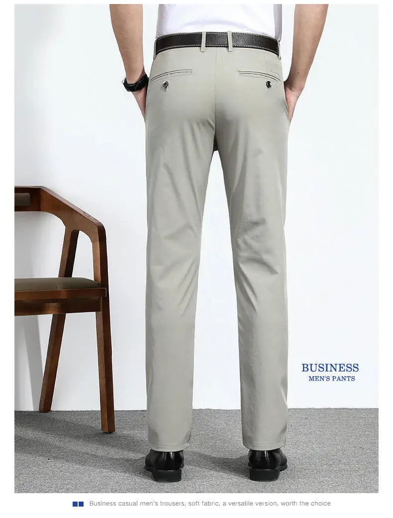 Stretchable Men's Dress Pants, Classic Trousers for Versatile Wear, Comfort & Style Combined Sizes 28-40