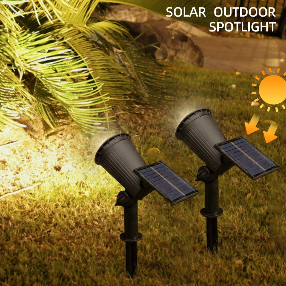 9 LED-zonnespots IP65 waterdicht, RGB-zonne-landschapsverlichting voor buiten, helderheid instelbaar, geschikt voor palmbomen in de tuin