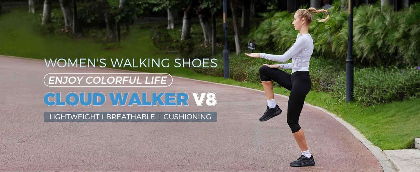Women's Shoes Wide Width Walking Casual Shoes Thick Sole Lightweight Sneakers for Swollen Feet Relieve Toe Pain
