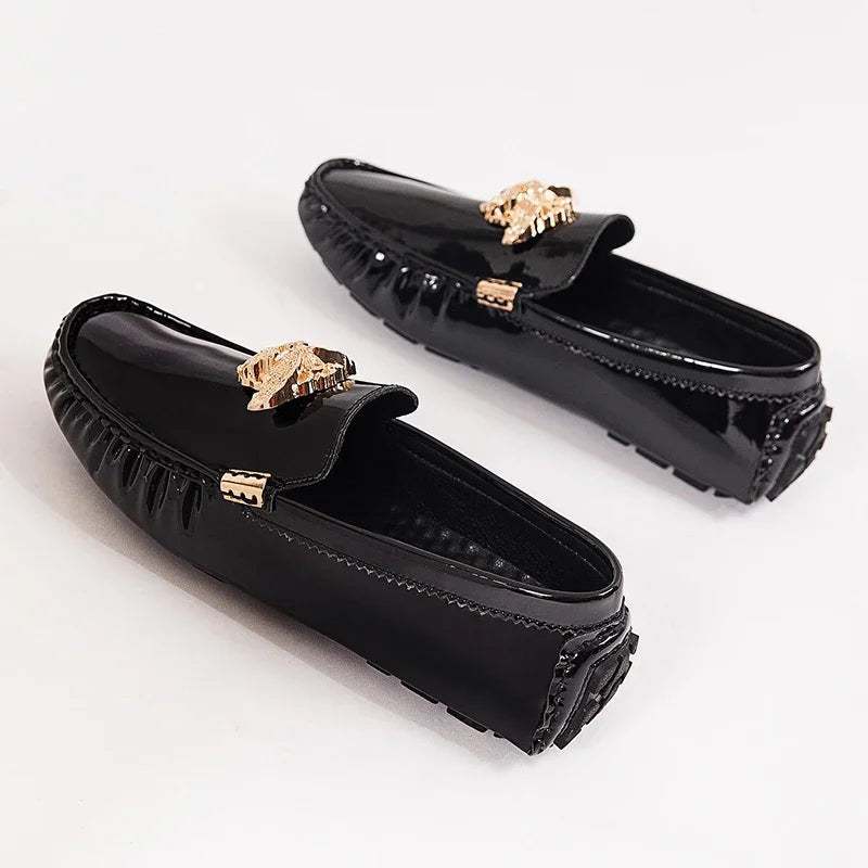 Fashion Black Casual Moccasins Shoes for Men Breathable Male Party Evening Dress Shoes Large Size 46 47 48 Youth Wedding Loafers