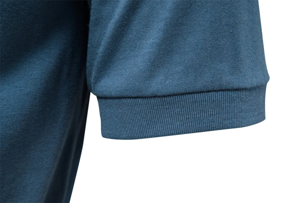 100% Cotton Embroidery Men's Polo Shirts Solid Colour Short Sleeve Polo Shirts Summer Social Polos For Men