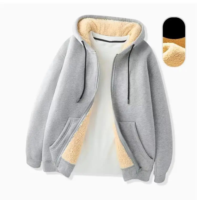 Herren Winterjacke mit Reißverschluss und Kapuze, warm, stylisch, winddicht, langer Mantel, klassische Parkas, lässige Herrenoberteile