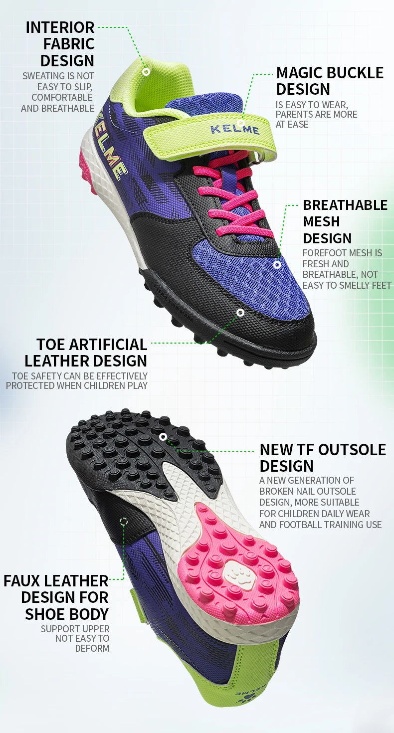 Children's Football Boot Boys And Girls TF Soccer Shoes Artificial Grass Anti-Slippery Youth AG Sports Training Shoes