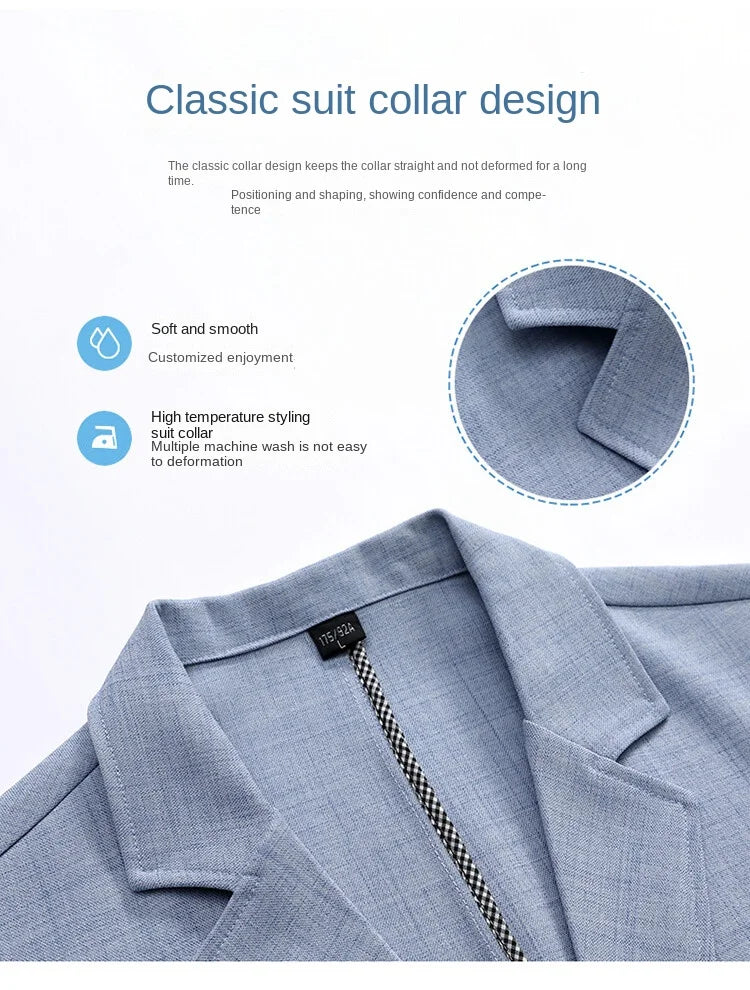 Men's Sun-Proof Coat, Light and Breathable Summer Long-Sleeve Jacket, Male Daily Business Casual Suit Size S-4XL