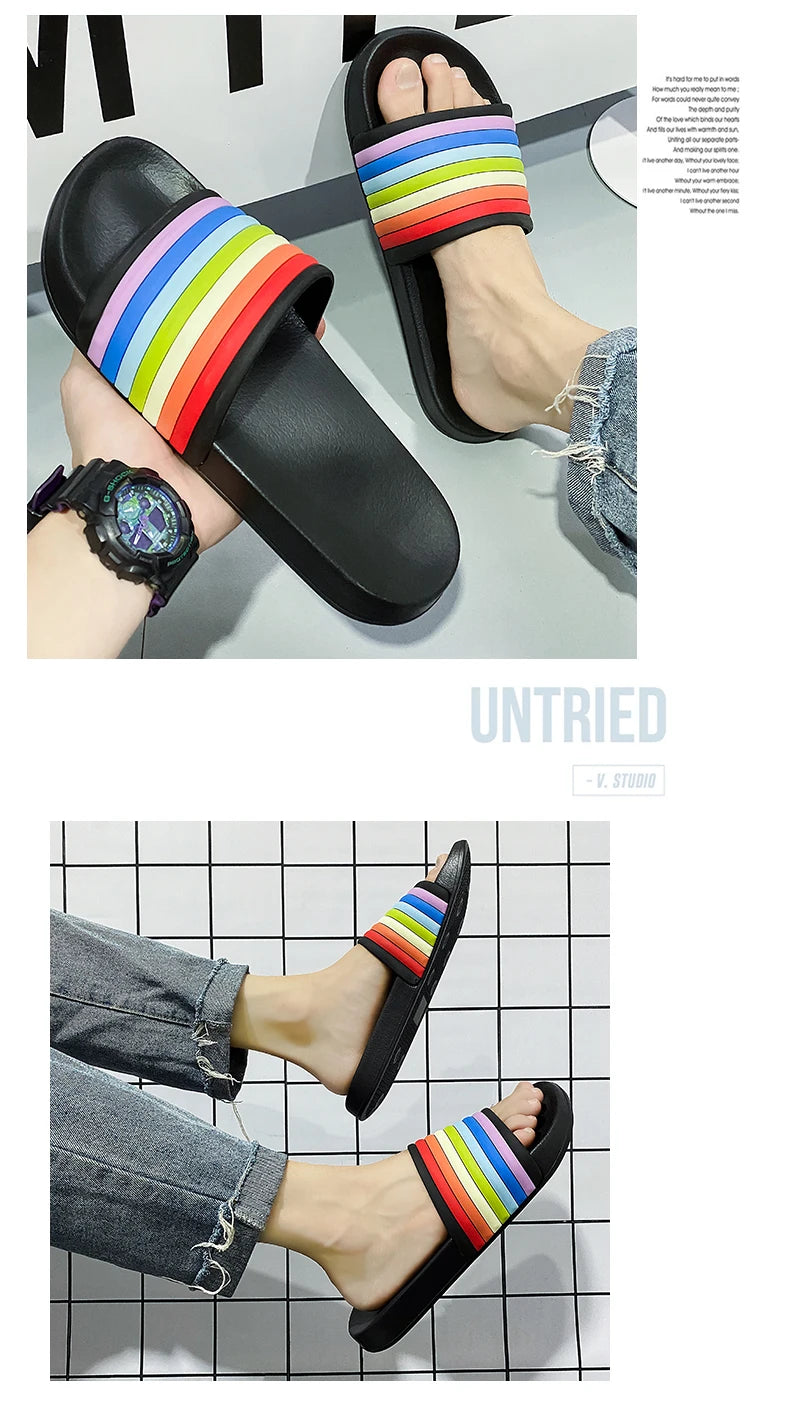 Fashionable Mens Casual Half Slides Luxury Brand Male Comfortable Outside Beach Walking Slipper Trendy Style Sandals