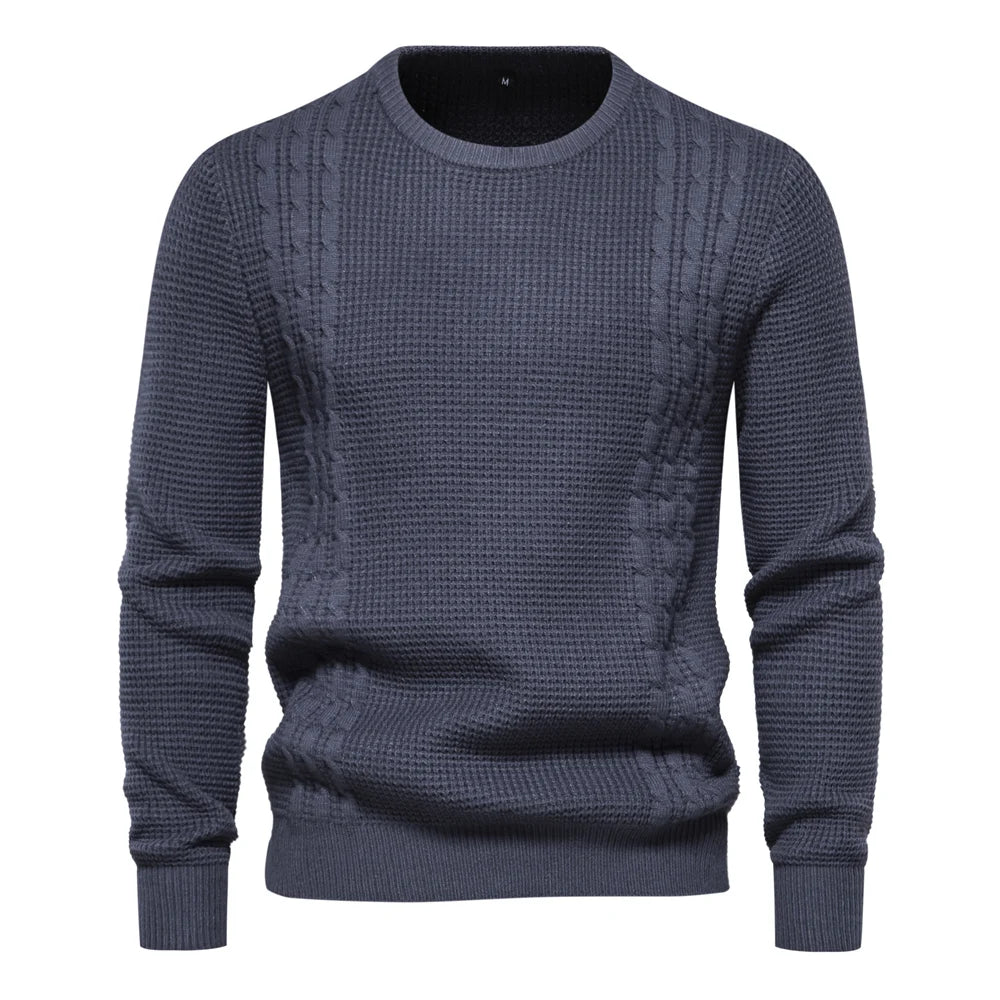 Warm Men's Pullovers Sweater For Autumn and Winter With Solid Colour and Soft Material Casual Classic Sweater For Men