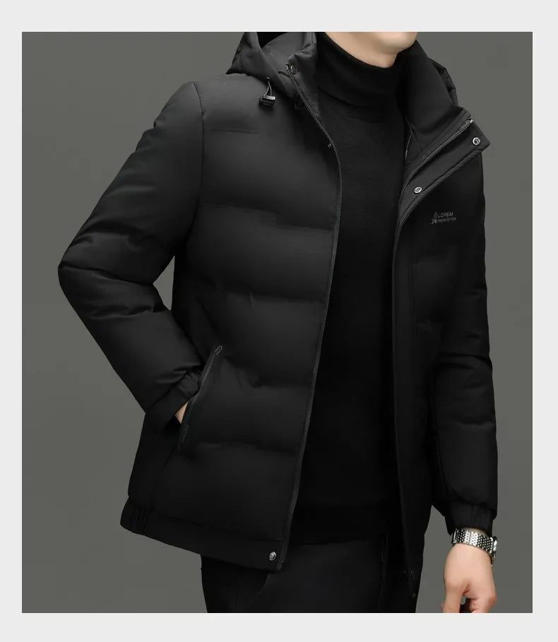 Men's Top Grade Designer Winter Brand Parka Jacket Casual Fashion Windbreaker Hooded Thick Bubble Male Coats