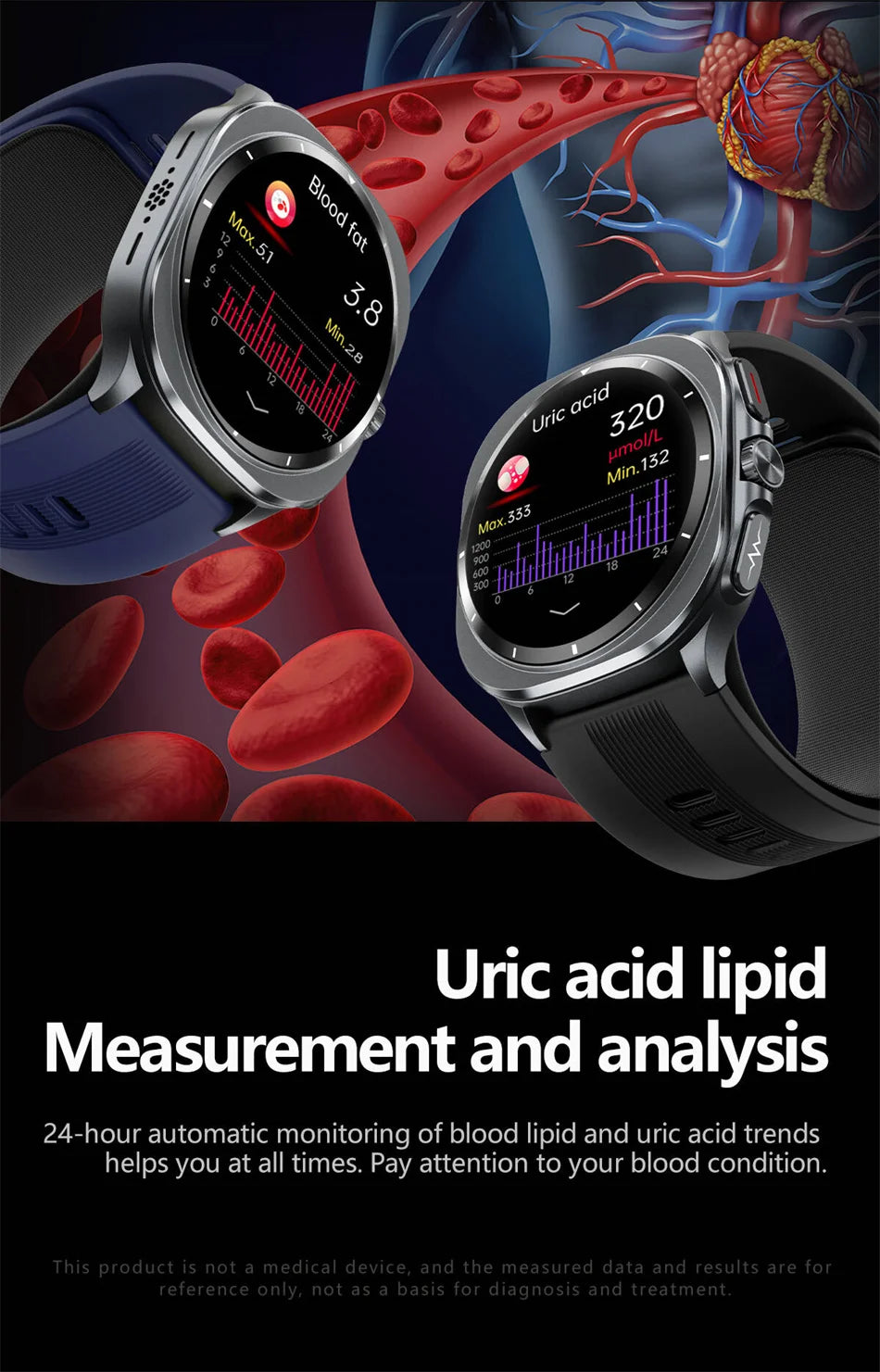 2025 Health track Smartwatch Air Pump Airbag True Blood Pressure Health Measure Smart Watch Men Women Blood oxygen BT Call