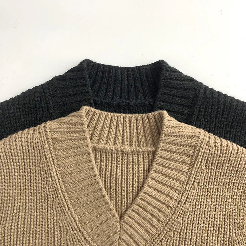 New Autumn Kids Knitted Vest Children Thickened Sweater For Girls & Boys 1-6Y Unisex