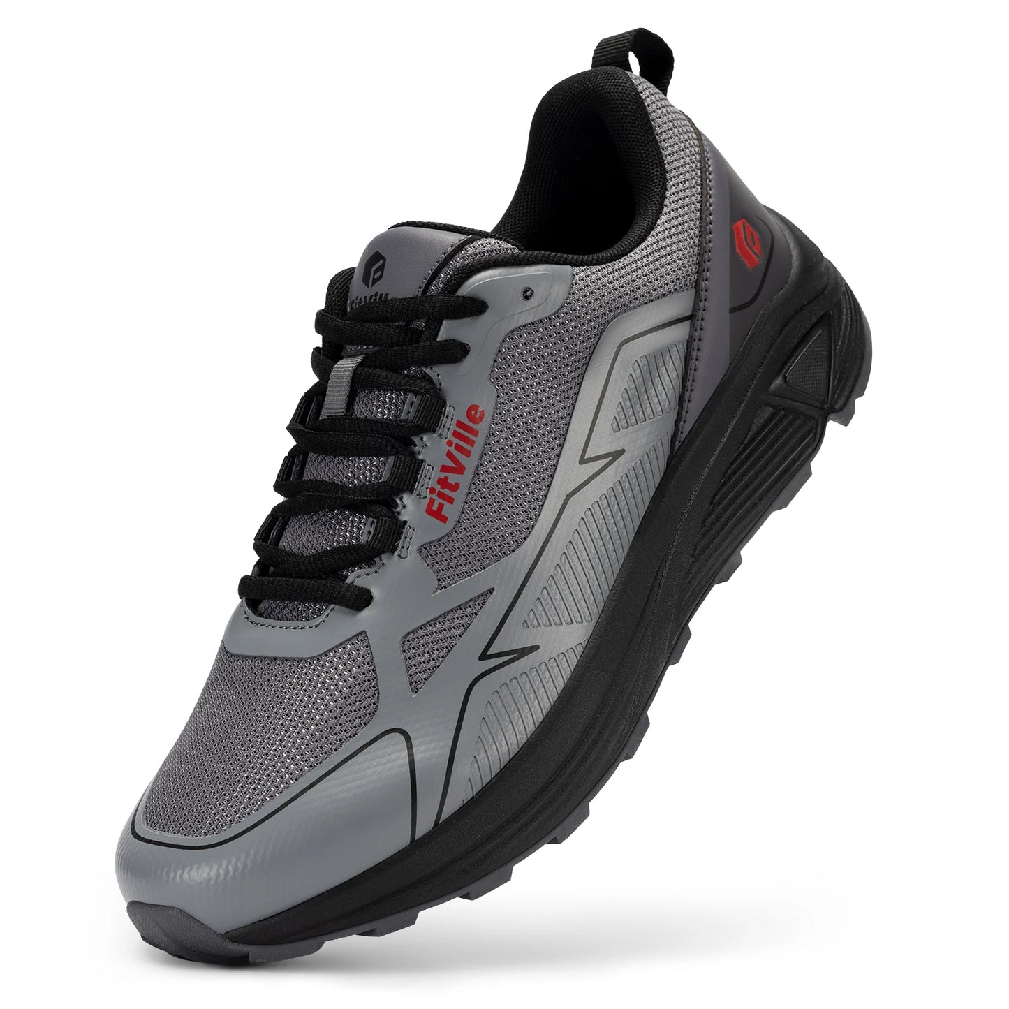 Non-Slip Trail Running Shoes Men's Sneakers Extra Wide Lightweight for Male Swollen Feet Arch Support Pain Relief