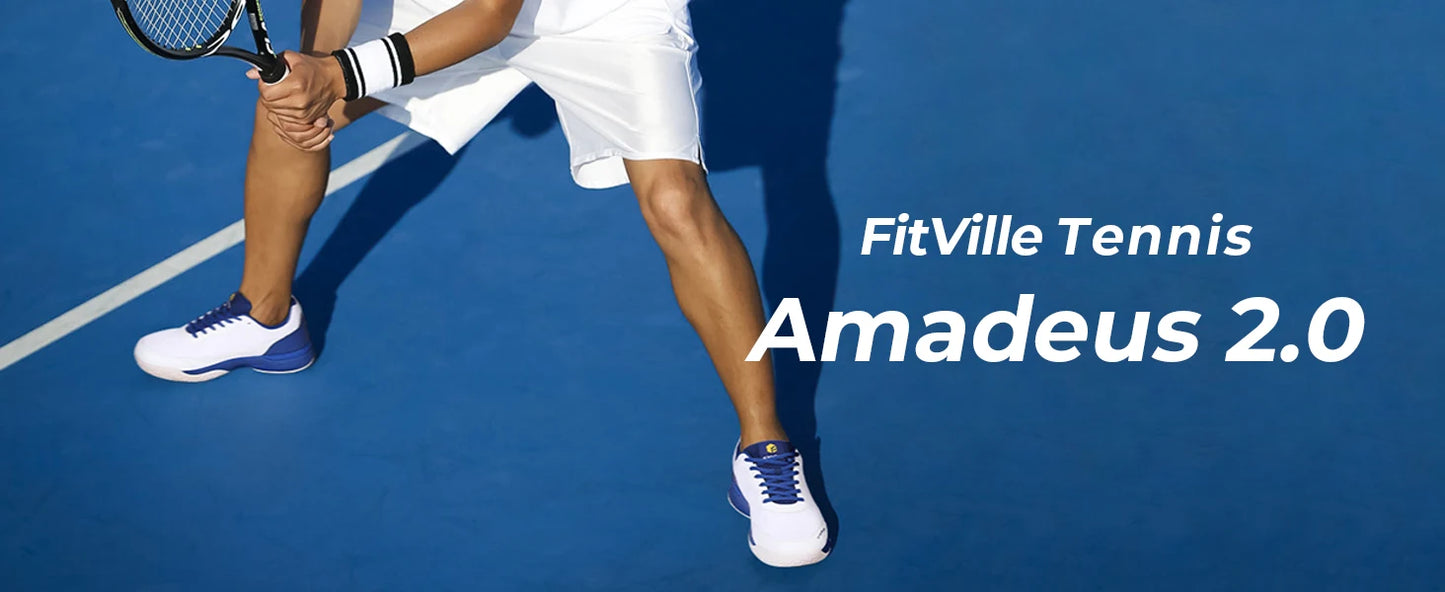 Sports Shoe for Men's Tennis Shoes Professional Training Sneakers Anti-Slip Sweat Absorbent Swollen Feet Arch Support