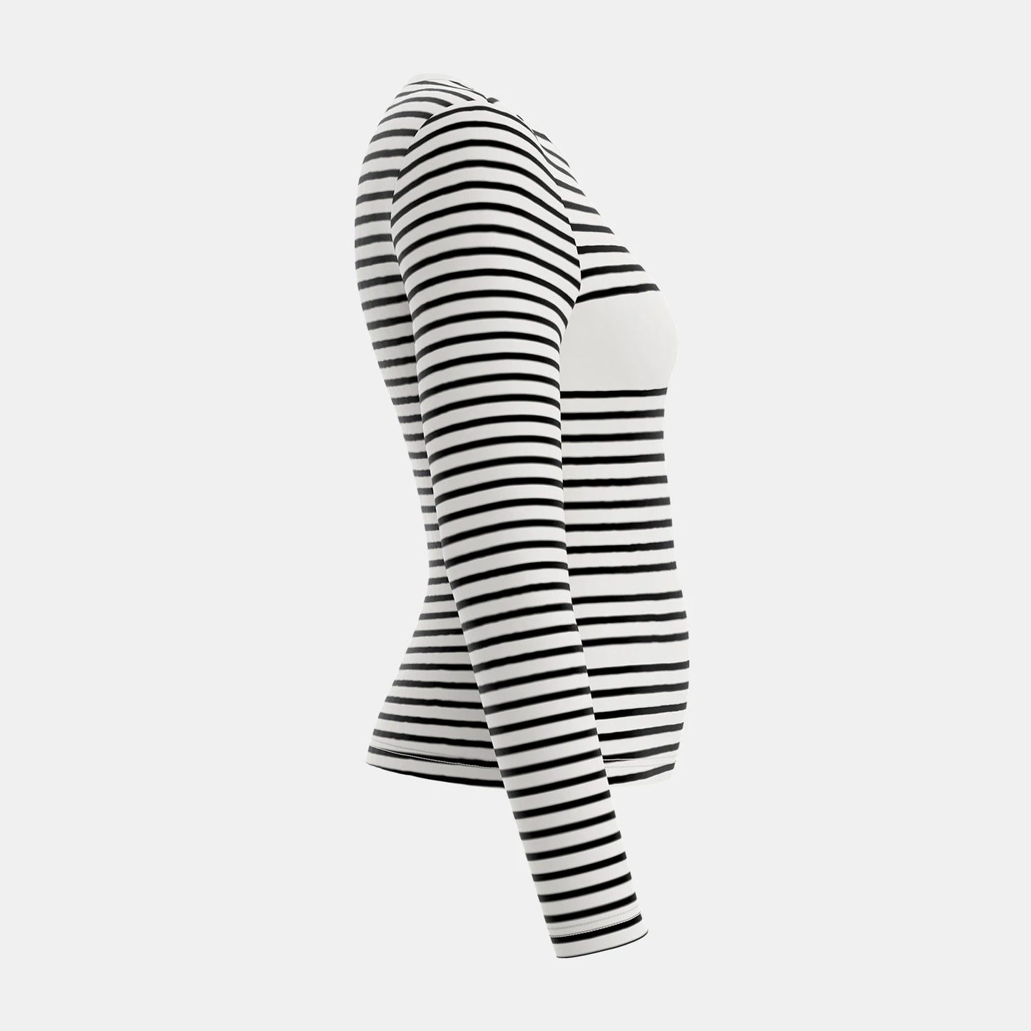 Women's T-Shirts Autumn Fashion Stripe Sweetheart Pattern Long Sleeve Crew Neck Regular Casual T-Shirts