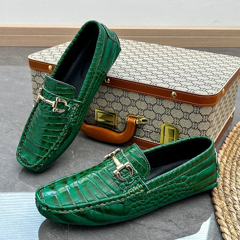 Fashion Men Large Size 46 47 48 Casual Loafers Gray Mens Moccasins Shoes Light Weight Wedding Formal Dress Shoes for Men