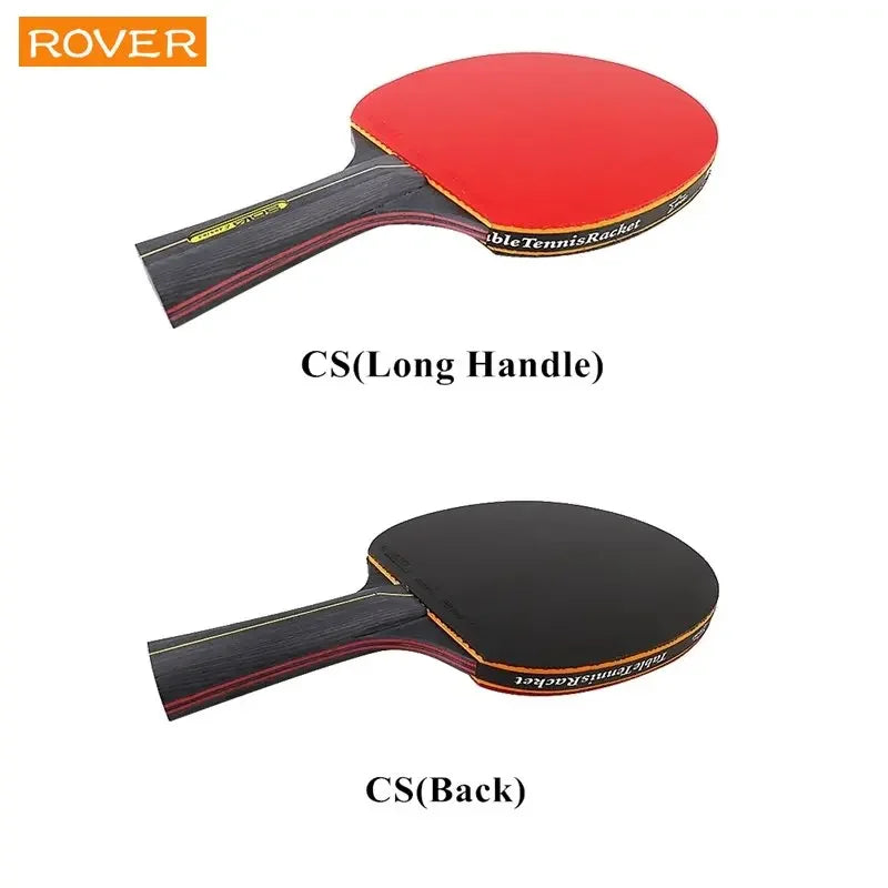 5/6 Star Tafeltennisracket 2PCS Professionele Ping Pong Racket Set Pimples-in Rubber Hoge Kwaliteit Blade Bat Paddle met Tas