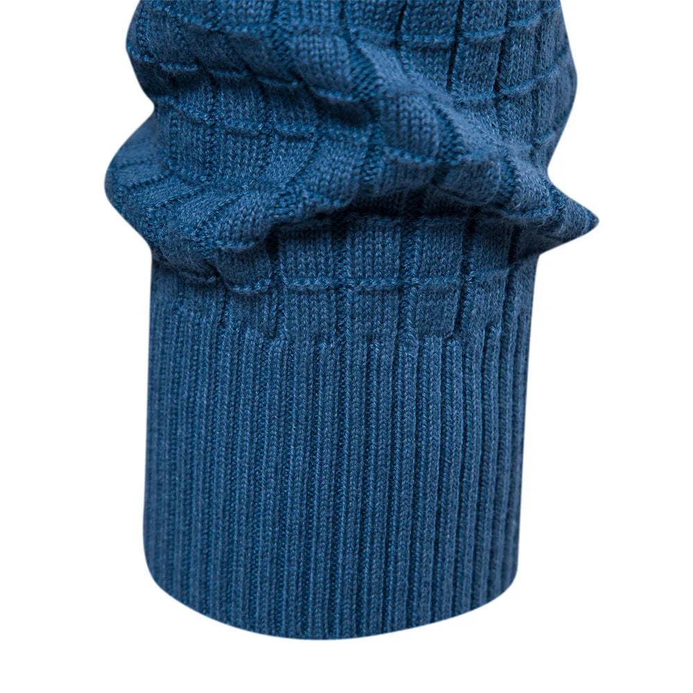 Men's 100% Cotton Sweaters Solid Colour O-neck High Quality Mesh Pullovers Male Winter Autumn Basic Sweaters