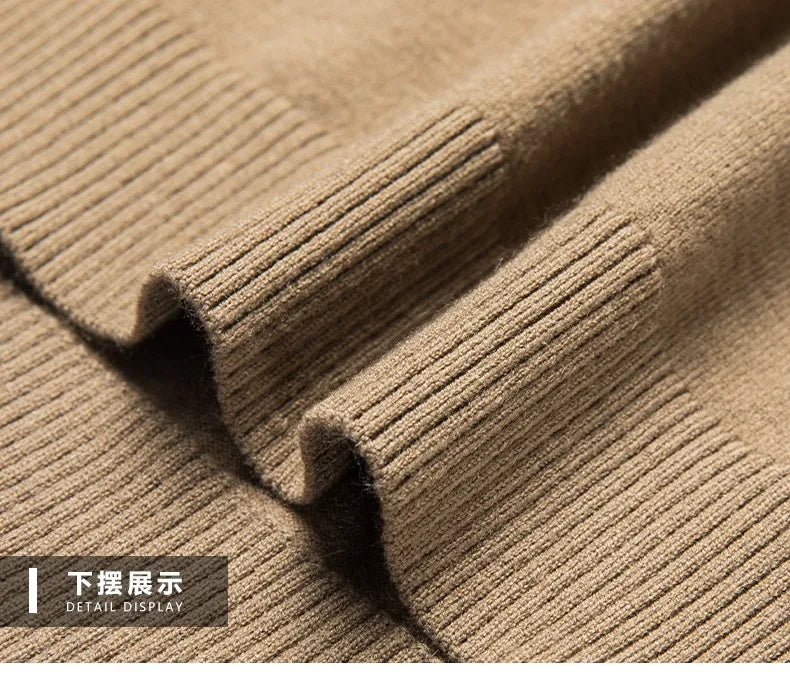 Men's High-End Woollen Designer Knitted Pullover Sweater, Casual Graphic Trendy Korean Brand, and Male Jumpers