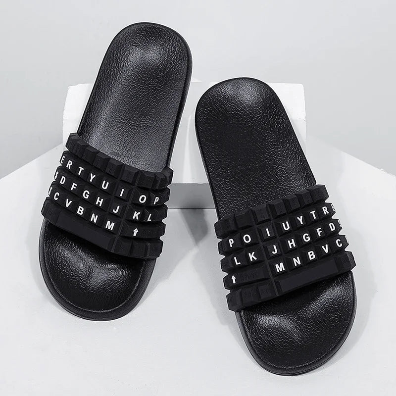 Luxury Men Personality Walking Slippers Over Size 37-48 Mens Leisure Indoor Sandals Outdoor Beach Water Slides Youth Slides