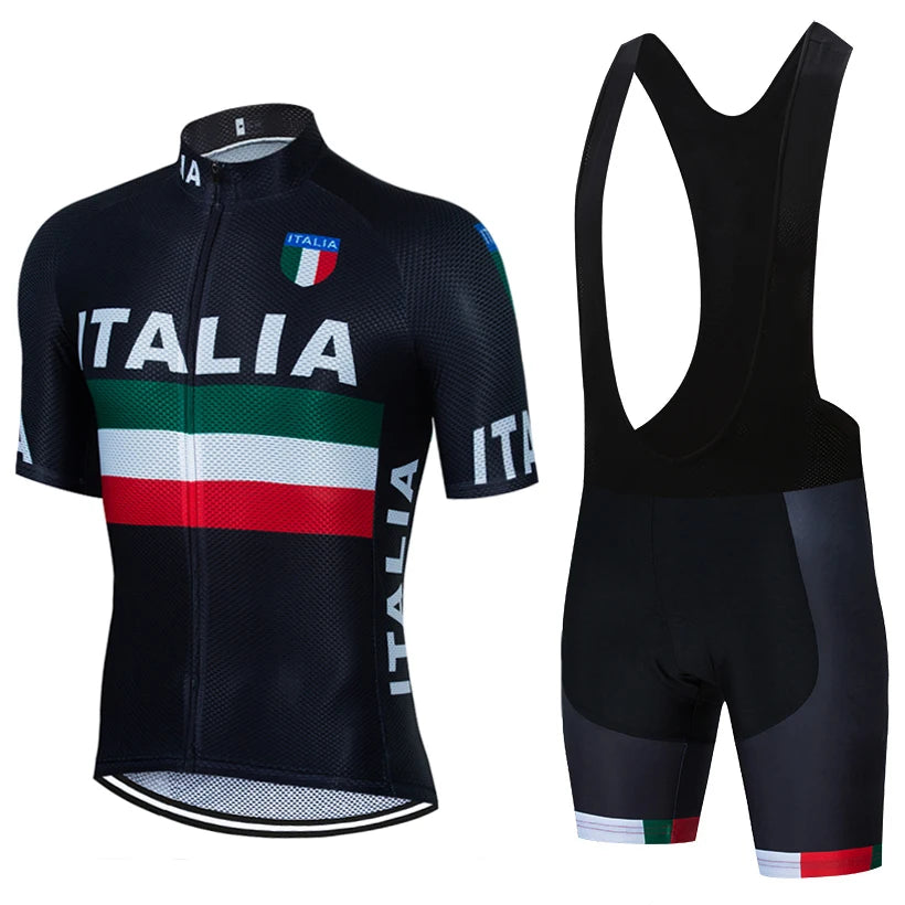 UAE Cycling Jersey Set 2024 Man's Team Short Sleeve Cycling Clothing MTB Bike Uniform Maillot Ropa Ciclismo Summer Bicycle Wear