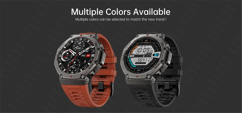 2025 New Outdoor Military Smart Watch Men GPS Track Waterproof Swim Health Monitor Compass GPS Sport Fitness Smart Watch Bracelet