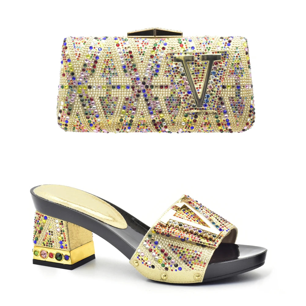 Italian Shoes with Matching Bags for Wedding Italy Shoe and Bag Set In New 2025 Nigerian Shoes and Matching Bags