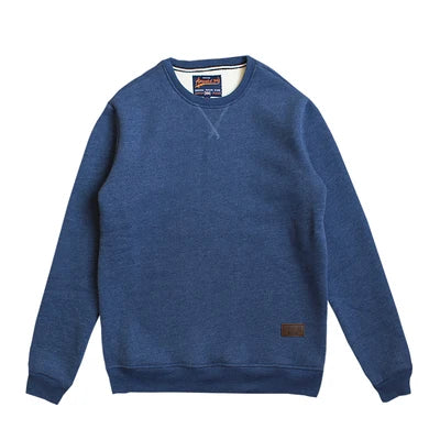 Herbst Winter New American Simple Thick Arctic Fleece Solid Color Sweatshirt Herren Reine Baumwolle Washed Pullover Casual Sportwear