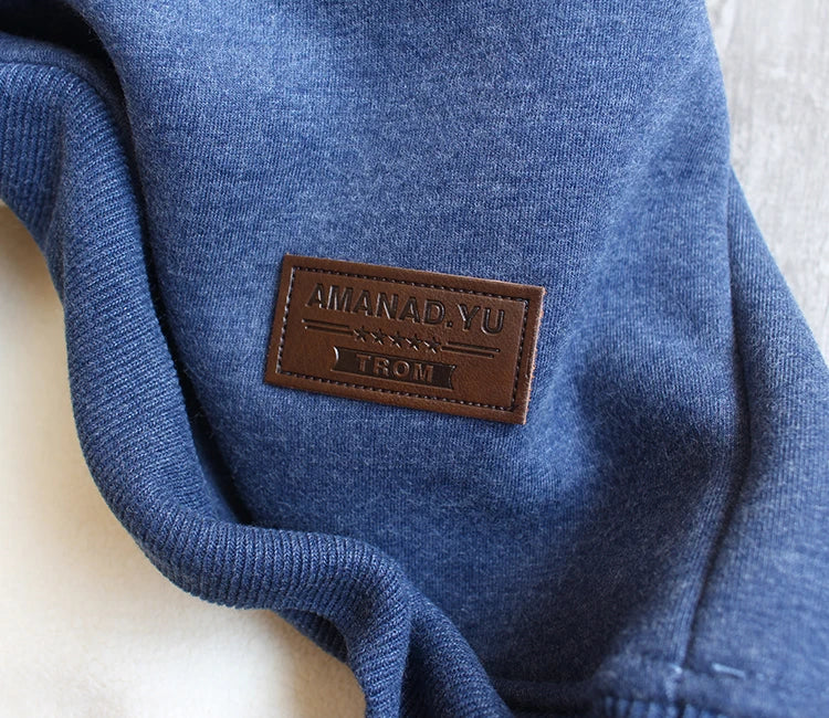 Herbst Winter New American Simple Thick Arctic Fleece Solid Color Sweatshirt Herren Reine Baumwolle Washed Pullover Casual Sportwear