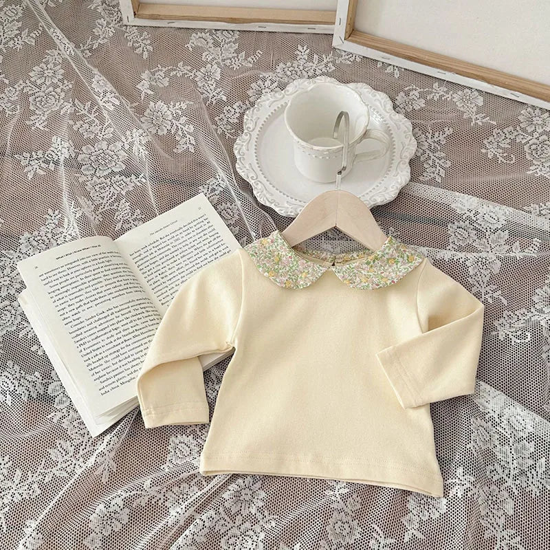 New Spring Baby Shirt Girls Cute Floral Blouse Toddler Outwear Clothes Infant Tops 0-2Y Girls
